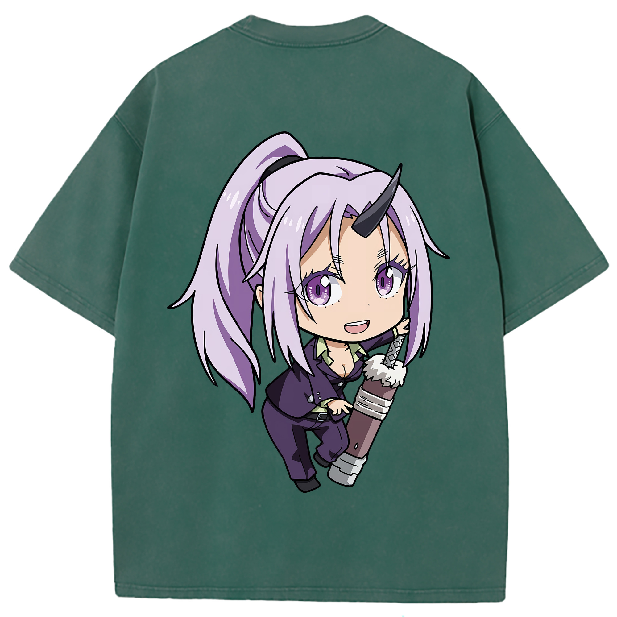 （画像用） 転スラ Regarding Reincarnated to Slime 綿100% ヴィンテージ風 半袖Tシャツ（背面プリント）